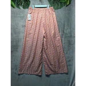 🍑NWT SUVIMUGA Women Wide Leg Pants High Rise  Floral Summer US LARGE(12-14)